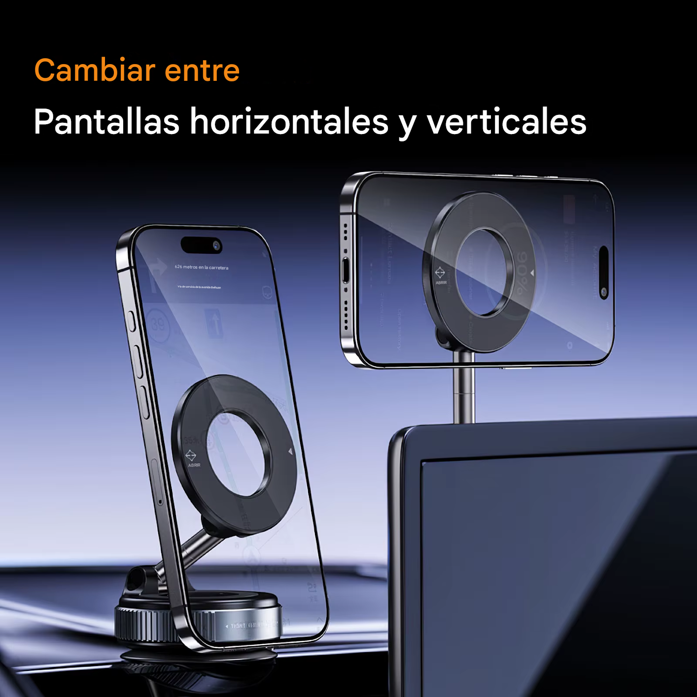 Soporte Magnético 360° Giratorio para Celular – Fuerte Adhesión – Ideal para Auto/Casa